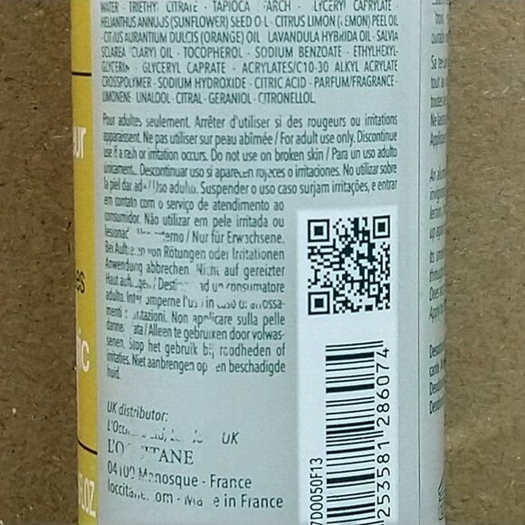 L'Occitane Essential Oil Refreshing Deodorant 50 ML NEW - Picture 4 of 6